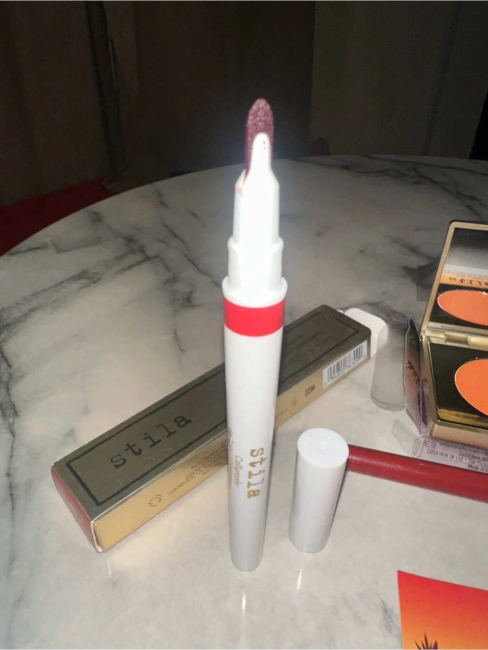 Stila Color Cocktail Palette & Lip Set — Orange, Gold, Green, Brown